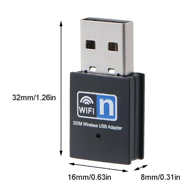 USB Wi-Fi адаптер 300M RTL8192EU чипсет Mini USB2.0 ключ-заглушка WLAN Беспроводная сетевая