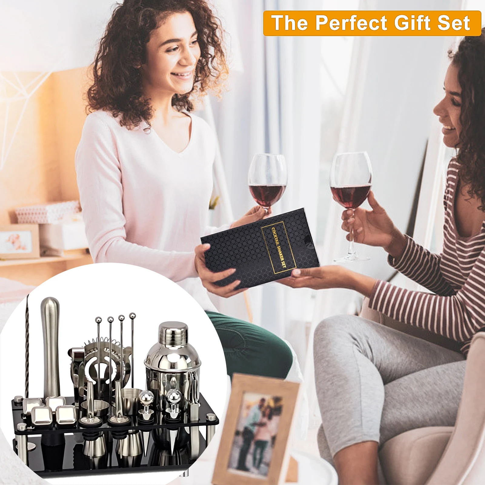 Набор шейкеров для коктейлей набор из 21 штуки нержавеющей стали бармена с