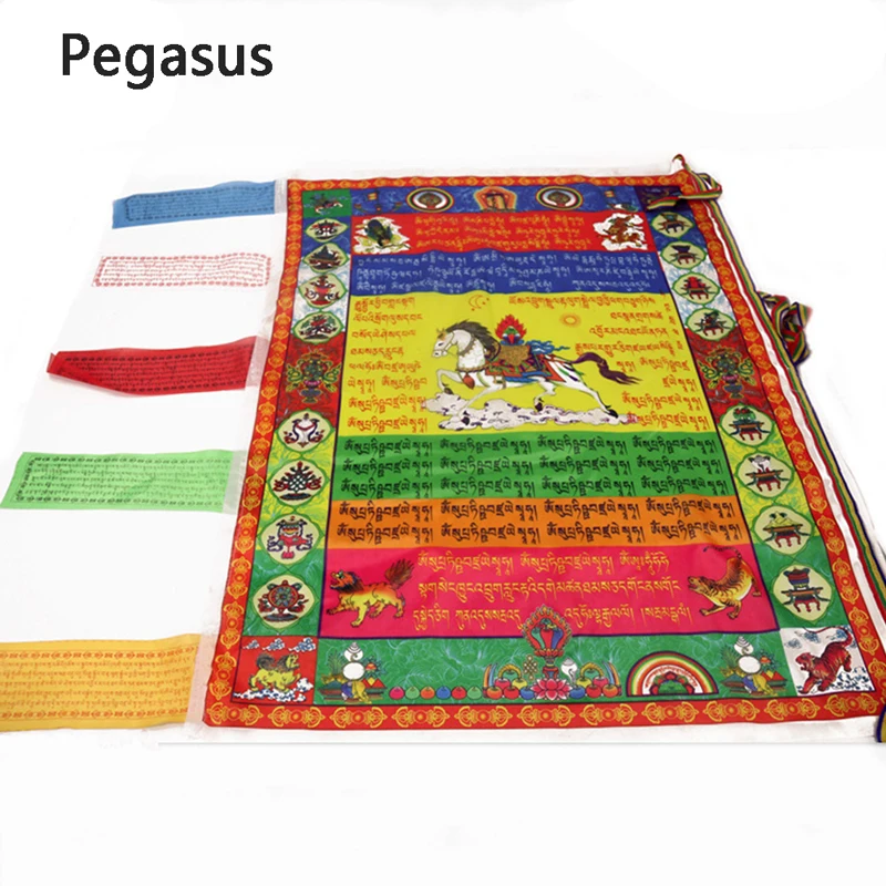 Тибетский буддийский Шелковый флаг на удачу Настенный декор флаги баннеры