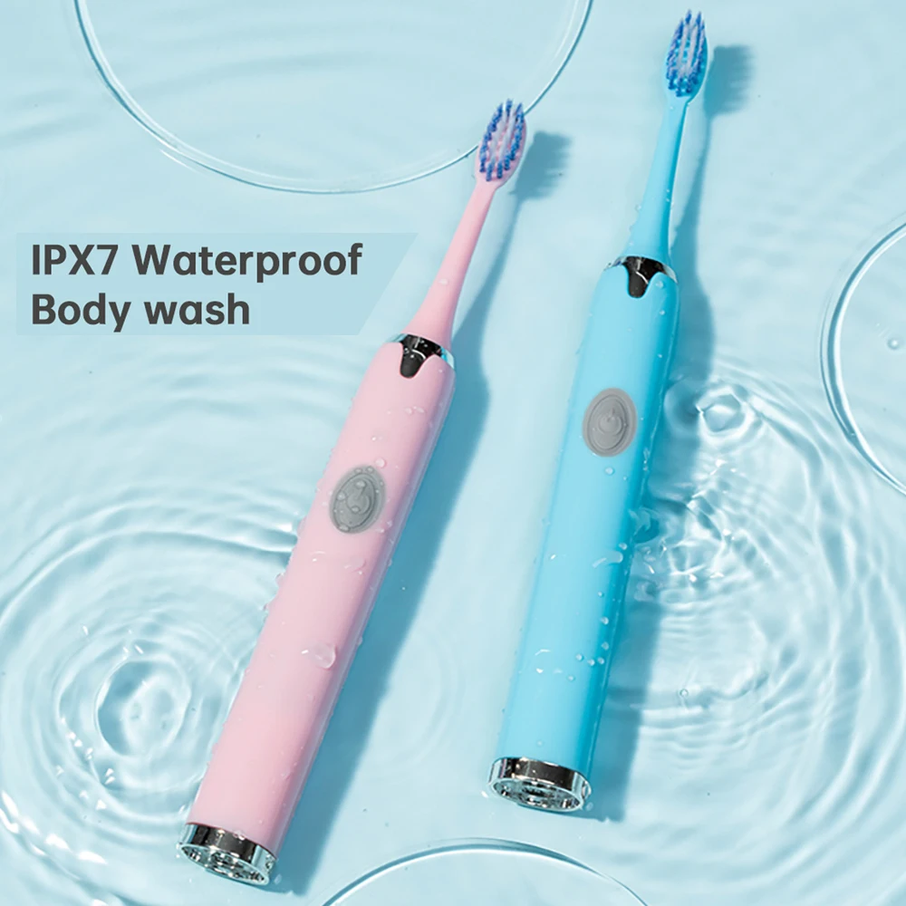 

Ultrasonic Electric Toothbrush for Adult IPX7 Waterproof Replacement Head Whitening Teeth Timer Smart Brush szczoteczka soniczna