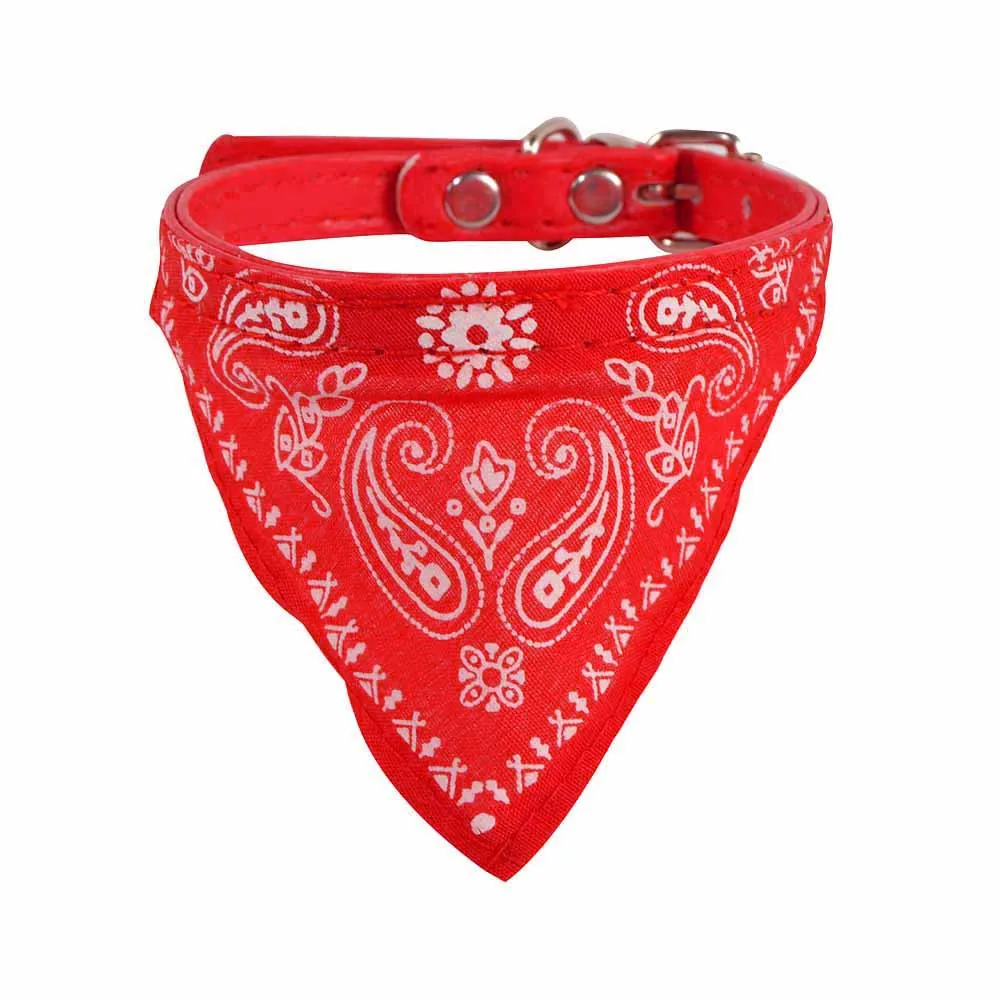 

Adjustable Pet Dog Puppy Cat Neck Scarf Bandana Collar Neckerchief Cotton Dress Up Dog Accessories Print Triangular Bandage