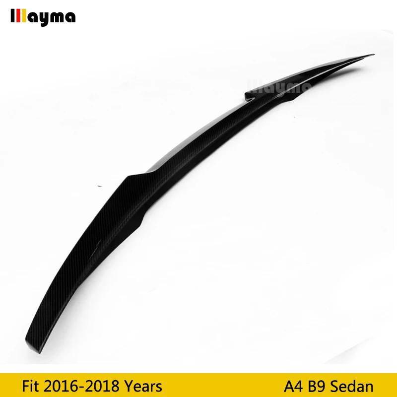 Стильный спойлер M4 для заднего багажника из углеродного волокна Audi A4 B9 Седан