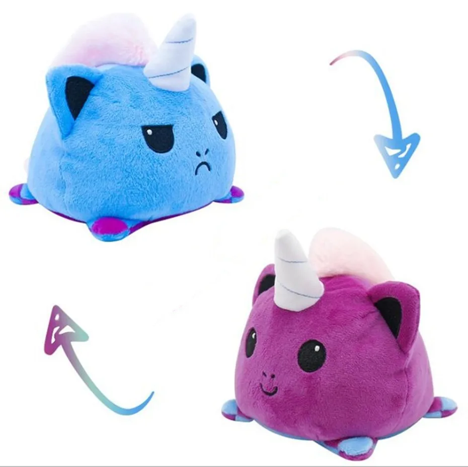 25 Flip Unicorn Plush Toys Dark Night Glowing Two Expressions Family Decoration Kids New Year Gift Pendant | Игрушки и хобби
