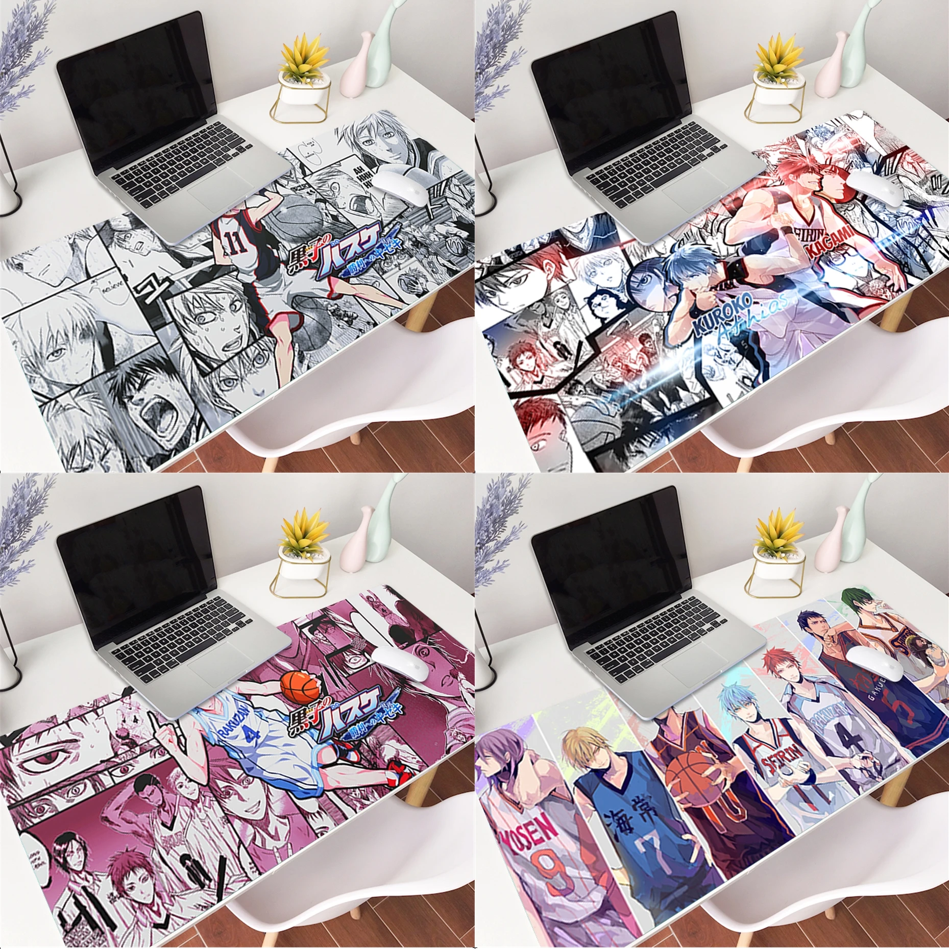 

Kuroko No Basket Anime manga Simple Design Laptop Gaming Mice Mousepad for large Edge Locking Speed Version Game Keyboard Pad