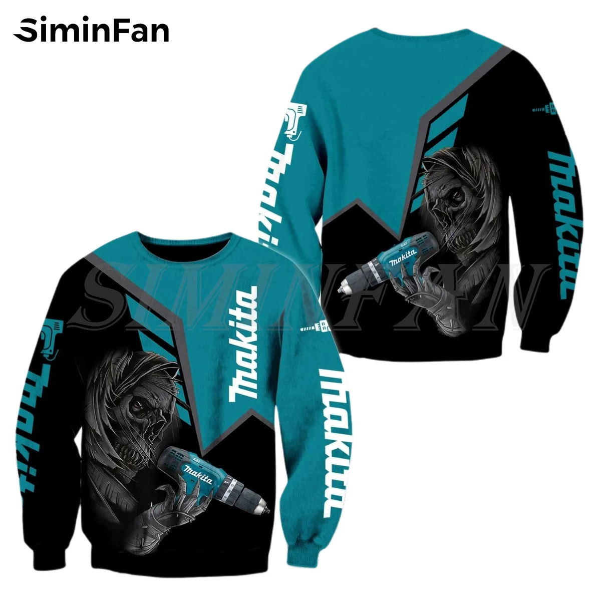 Drill Makita Hand Tool Mens 3D All Over Printed Hoodies Unisex Casual Sweatshirt Harajuku Pullover Women Tracksuit Zipper Jacket | Мужская