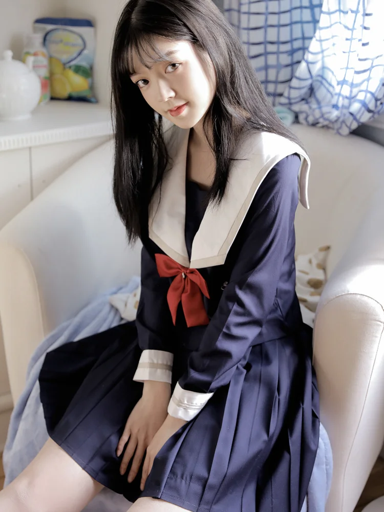 

JK Uniform Skirt Genuine Sailor Suit Business Attire Student Uniform Japanese College School Uniform Suit school girl skirt