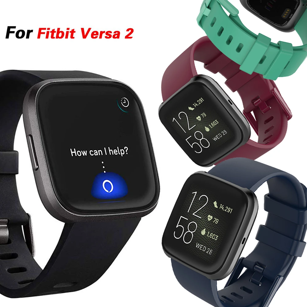 

Сменная полоса для reloj Fitbit Versa 2, полоса силиконовой резистивной кислоты, Аксессуары для браслета для Fitbit версии