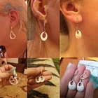 Модные керамические серьги для женщин круглые черные белые кристаллы ААА Свадебные обручальные украшения подарочные серьги с цирконием