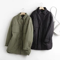 winter clothes long coats and jackets women long sleeve warm quilted coat shirt lady cotton padded outerwear parkas woman
