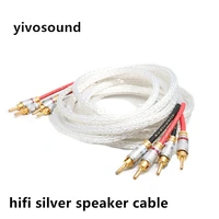 yivosound audio hi end diy hifi gold rhodium plated to banana plug core speaker cable cord wire