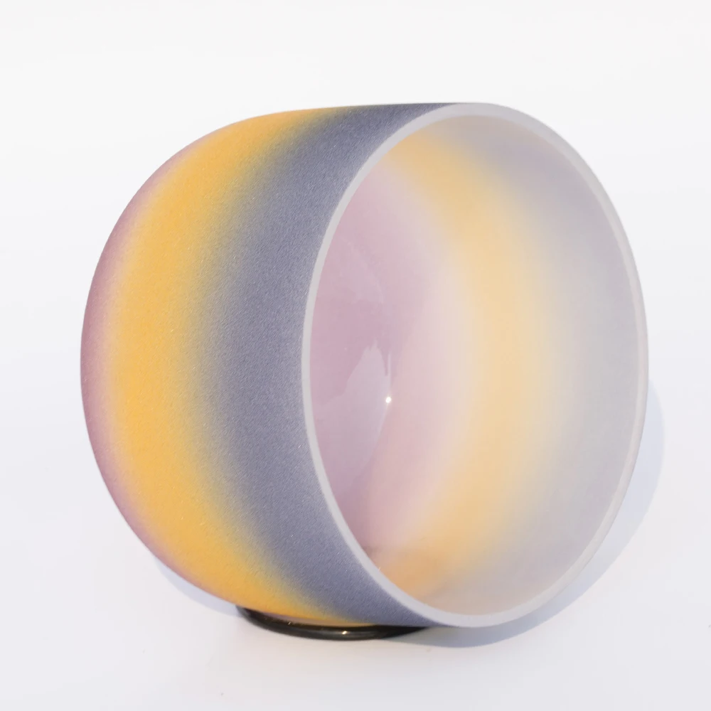 8 дюймов Note A третья чакра радужного цвета матовая кварцевая Хрустальная Поющая