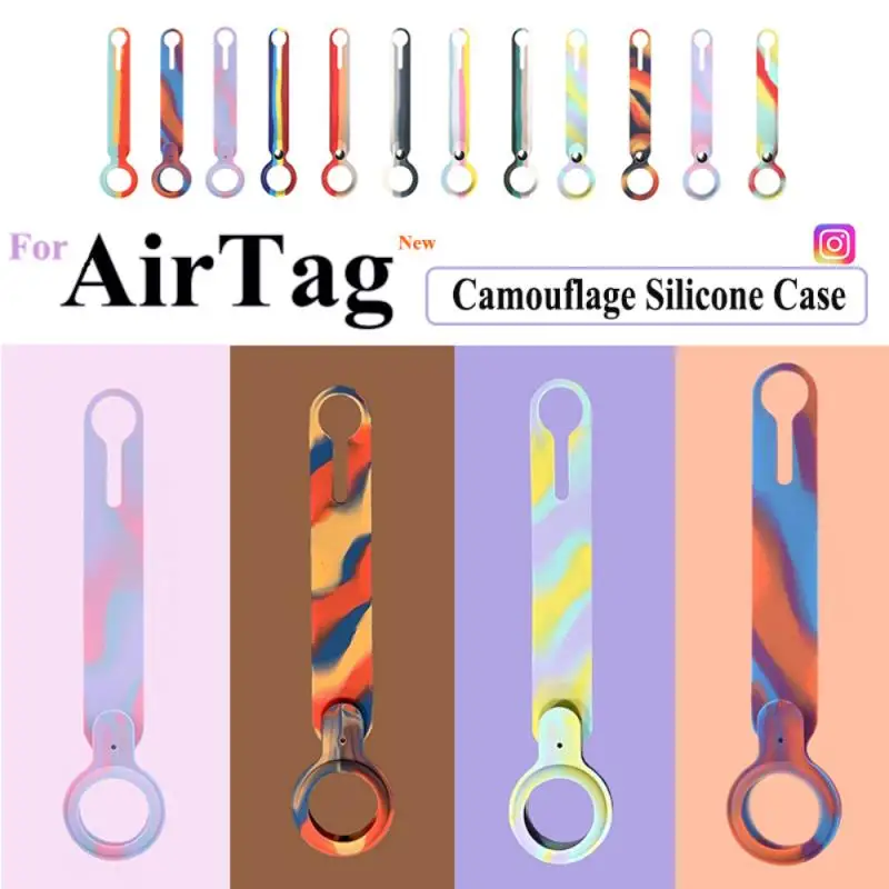 

Silicone Case For Apple Airtag Locator Holder Protective Loop Cover For Airtags Tracker Colorful Protector Sleeve with Buckle