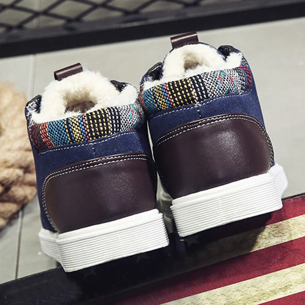 Мужская повседневная обувь; Сезон Зима; zapatillas hombre; Мужская Новая модная Повседневная зимняя теплая кожаная обувь на шнуровке в деловом стиле; Полусапоги