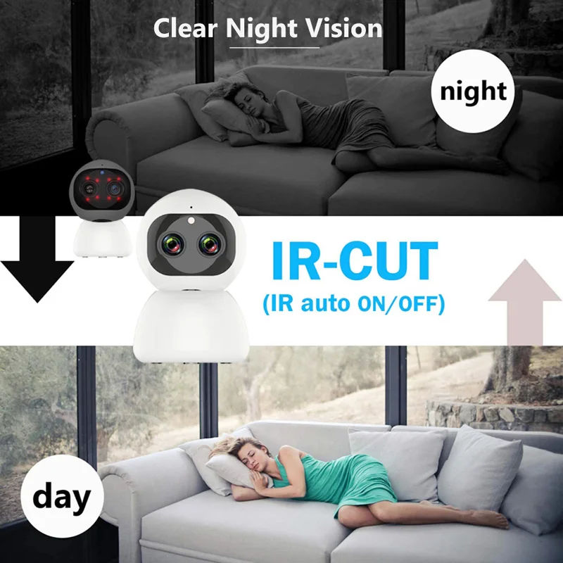 

1080P Smart Wifi IP Camera Indoor Security Surveillance CCTV PTZ 360 10X Zoom Motion Detection for Pet / Baby Monitor Kamera Cam