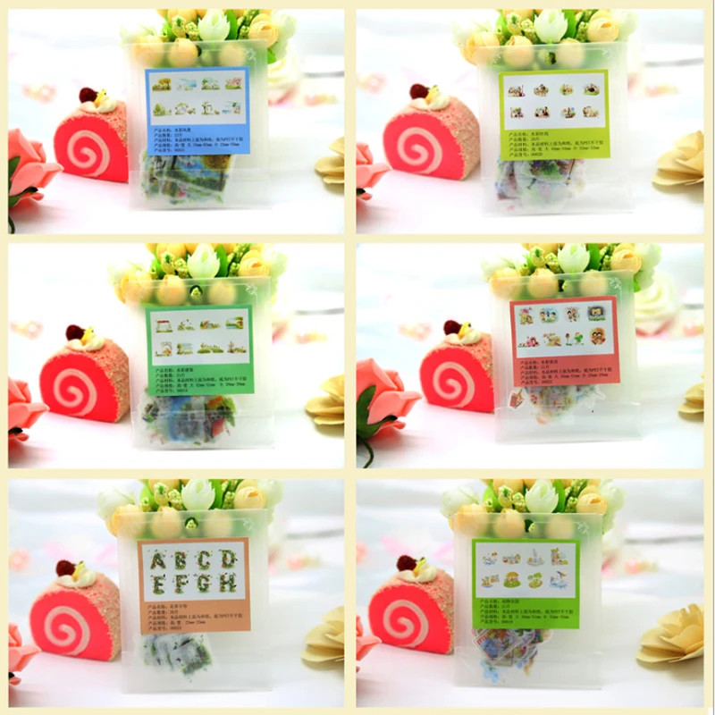 30 упаковок/партия акварель Архитектура пейзаж декоративные наклейки вручную