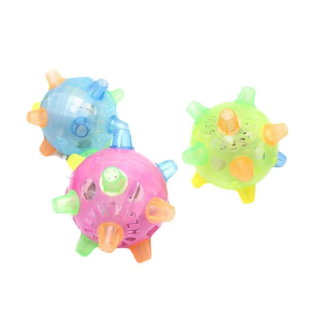 

1PC Pet Ball Toy Baby Kids Jumping Activation Ball Electric Dog Cat Toys Ball Dancing Novelty Gift Luminous Chew Toys Gag K0A7