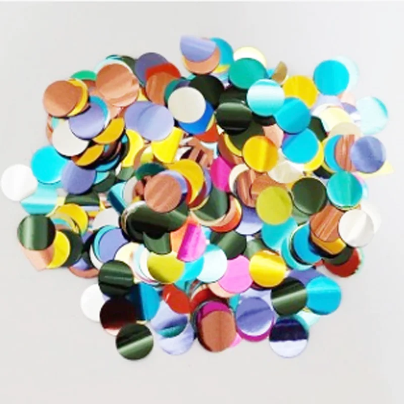 

500g diamter 1.0cm 1.5cm Metallic Round Hand Throw Foil Confetti Balloon Fillings Accessory