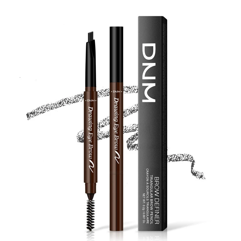 Двойная головка вращающийся карандаш для бровей водонепроницаемый натуральный