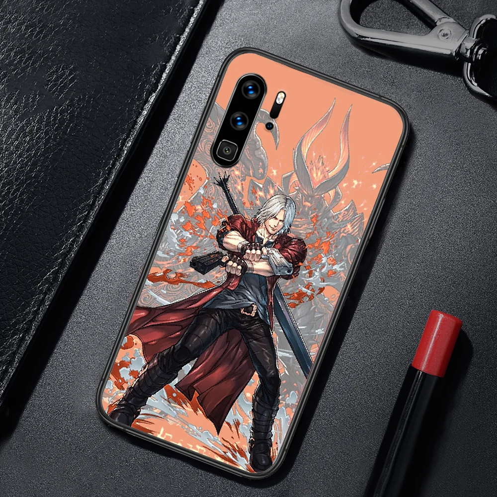 

Devil May Game Cry Phone Case Cover For Huawei P Mate Smart 10 20 30 40 Lite Z 2019 Pro Black black Shell 3D Hoesjes Painting