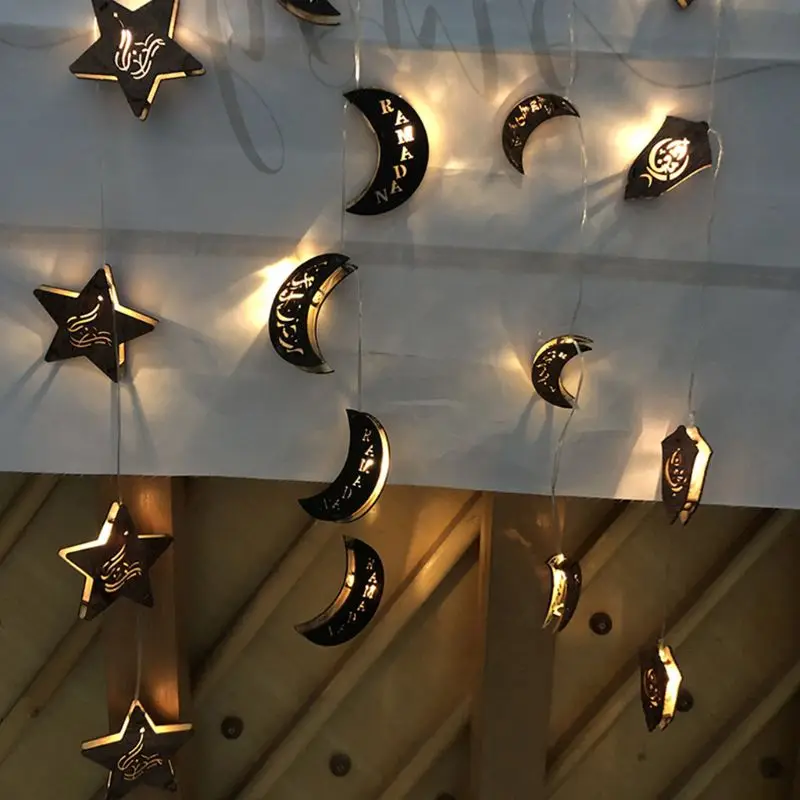 Вечерние DIY звезды керосиновая лампа в форме Луны струнная светодиодный