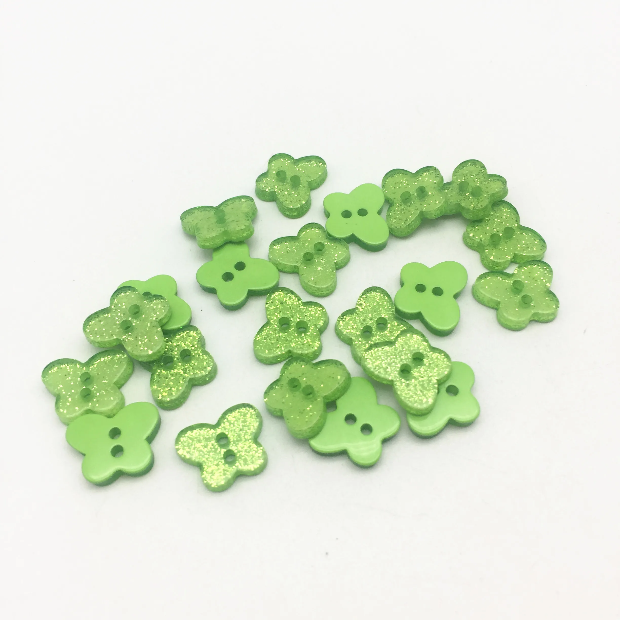 Пуговицы из смолы с блестками и бабочками 13 мм 2 отверстия аксессуары для шитья