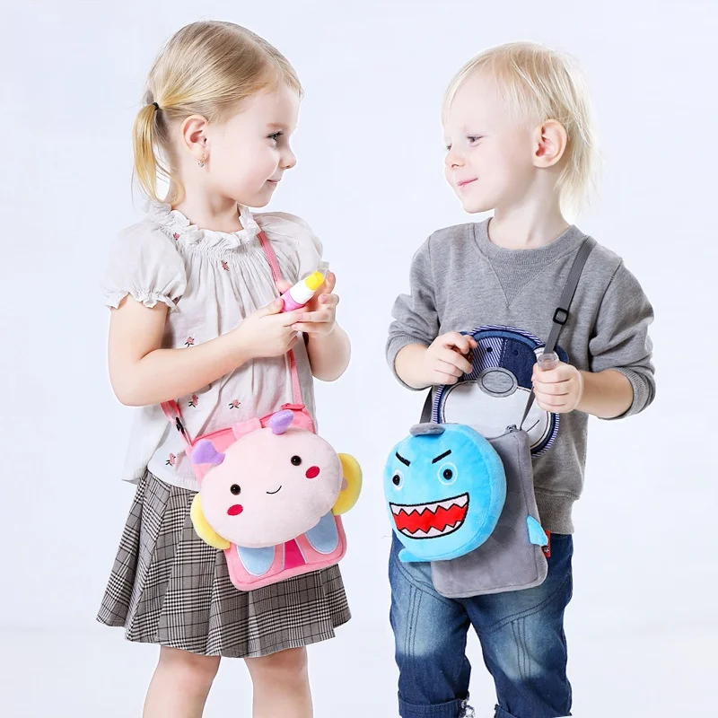 

Cute Toddler Crossbody Toddler Bag Plush Animal Cartoon Mini Travel Shoulder Bag Purse for Baby Girl Boy