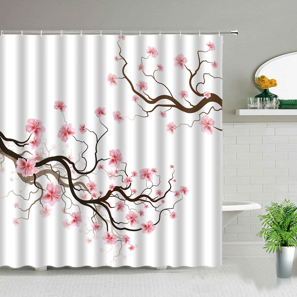 

Красивый цветок персиковый цвет роза вода День Святого Валентина Водонепроницаемая занавеска для душа ванная макияж украшение для дома