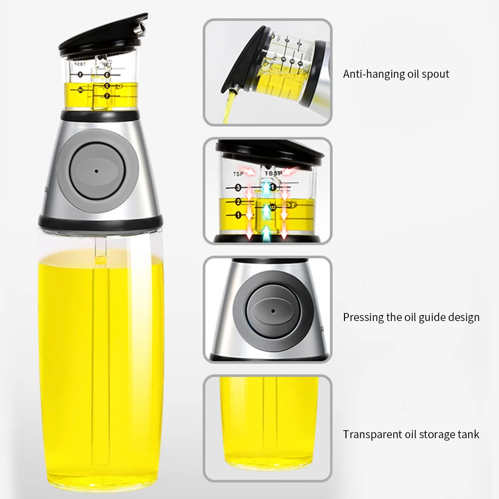 Измеряющая бутылка управления маслом пресс тип здоровая посуда измерение