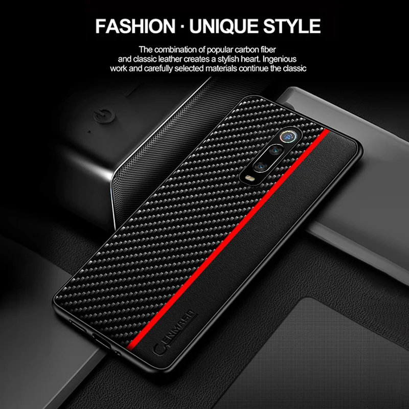 Чехол из углеродного волокна для Redmi K40 Pro Poco F3 кожаный чехол Xiaomi Mi 9T 10T Note 10 8 K20 K30 POCO