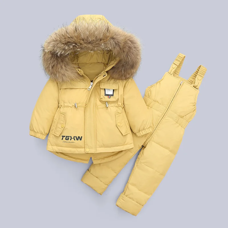 Baby Winter Clothes White Duck Down Jacket Suit Infant 1-3 Years Old Baby Boys Girls Thickened Korean Style 6 Color Outerwear