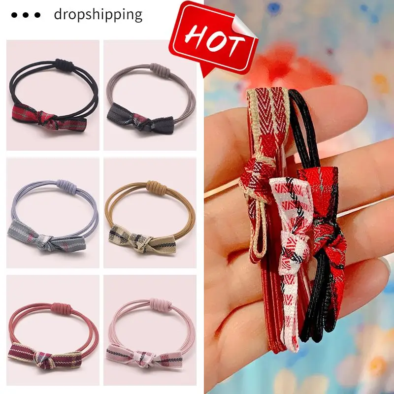 

Мягкие эластичные резинки для волос для женщин и девушек, Однотонные резинки для волос с бантом, женские аксессуары для волос, Прямая постав...