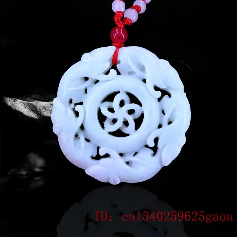 Jade Mouse Pendant Necklace Double-sided Charm Green Men Jewelry Carved Women Chinese Natural Gifts Fashion Amulet for | Украшения и