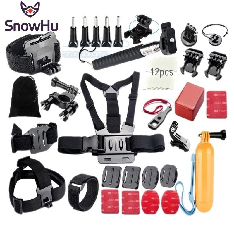 Аксессуары SnowHu для Gopro набор 3 м клеевые подушечки пластиковый адаптер экшн