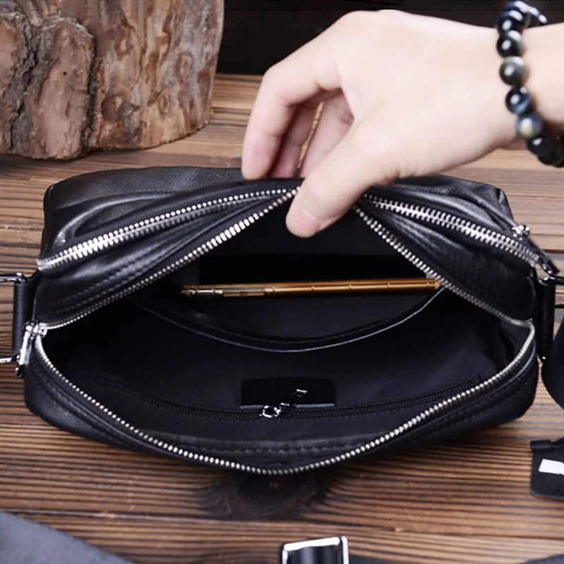 Мужская сумка через плечо AETOO из воловьей кожи большой емкости трендовая