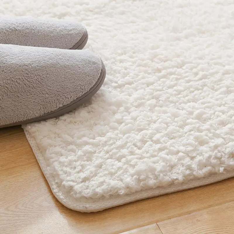 Living Room Rug Area Solid Carpet Fluffy Soft Home Decor White Plush Bedroom Kitchen Floor Mats Tapete | Дом и сад