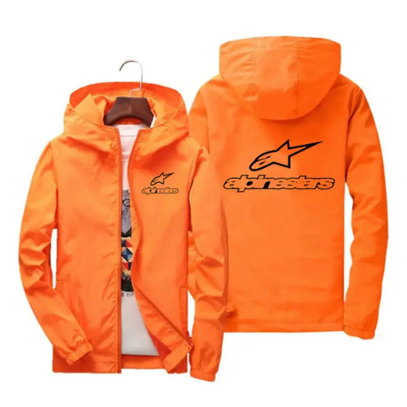 

2021 Spring And Autumn New Mountain Star Jacket Men's Fashion Hooded Zipper Windbreaker Thin Casual Windproof Jacket S-7XL