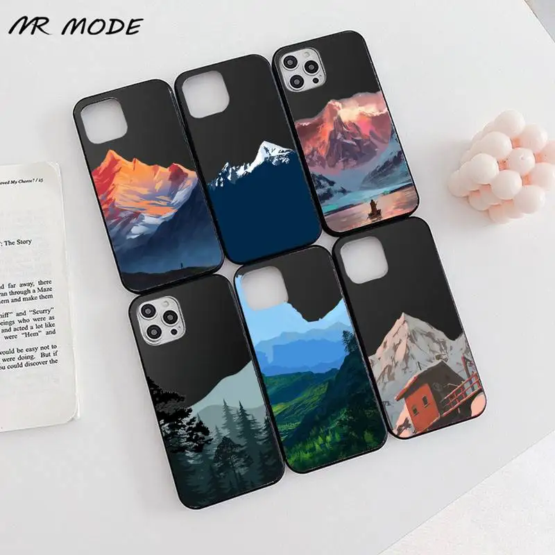 

Oil painting landscape Phone Case for iPhone 13 12 11 mini pro XS MAX 8 7 6 6S Plus X SE 2020 XR