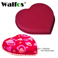 walfos food grade silicone mold love heart shaped cake mold baking pan non stick chocolate mousse mould cake decorating tools