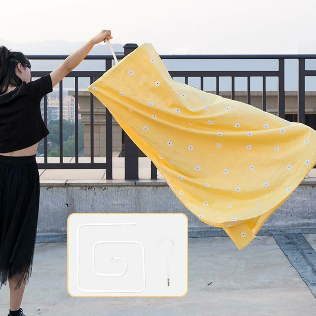 Spiral Hanger Cloth Bed Sheet Blanket Hook Closet Circle Clothes Drying Racks Home Prouducts Droshipping | Дом и сад