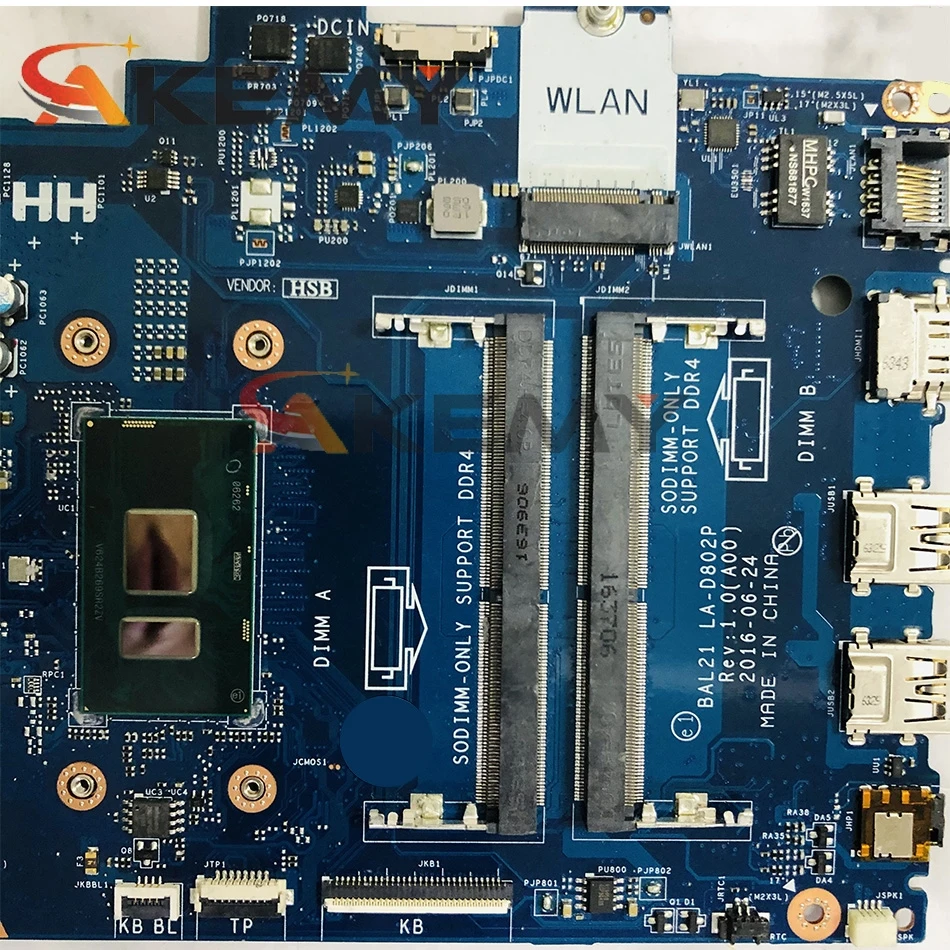 Для DELL Inspiron 5567 5767 Core Pentium 4415U Материнская плата ноутбука CN-0KY6H5 0KY6H5 BAL21 LA-D802P