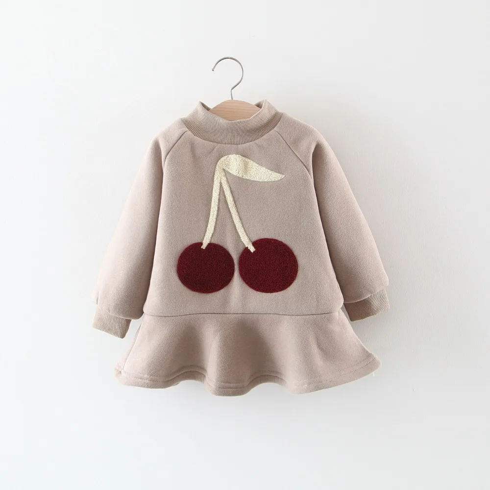 BibiCola/зимние платья для девочек коллекция 2018 года детское плотное бархатное