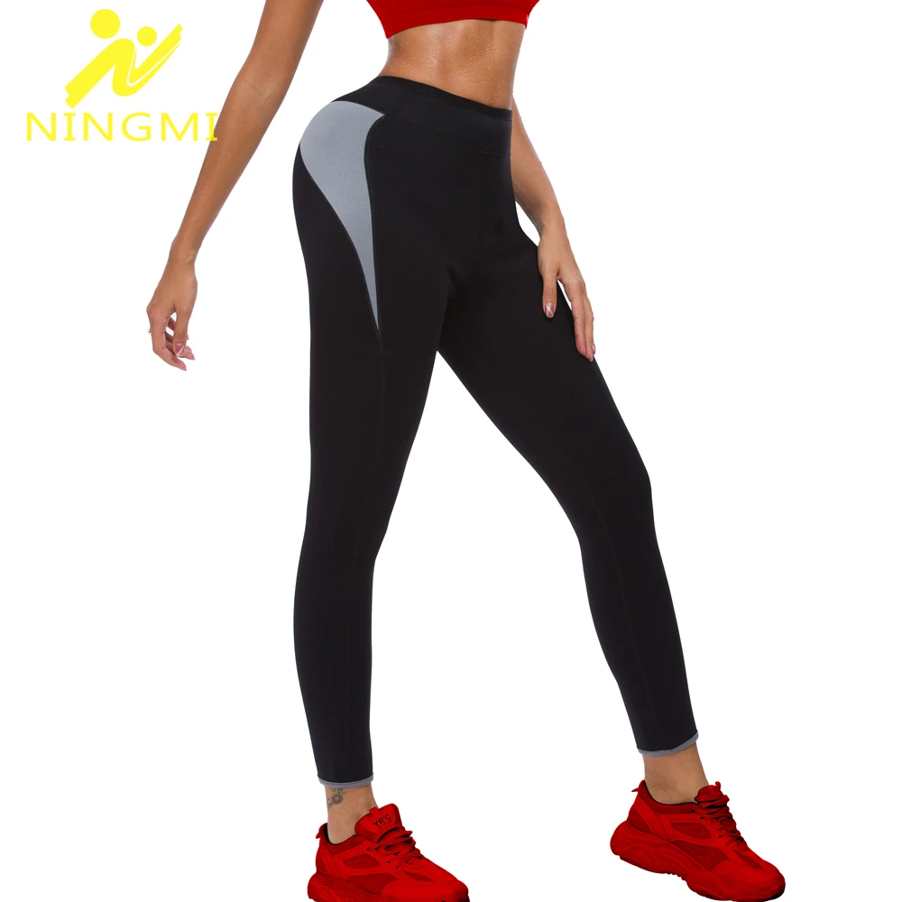 Неопреновые спортивные женские леггинсы NINGMI для фитнеса и похудения модные