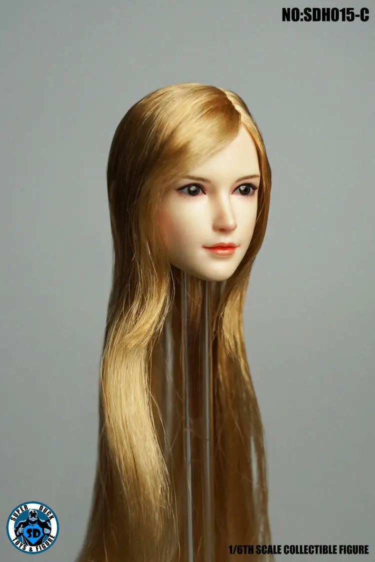 

Super Duck SDH015C 1/6 head modeling is suitable for 12-inch female figure, plastic body and soldier's head carving model