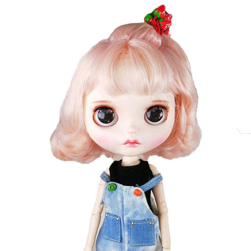 Ледяная фабрика 1/6 BJD 19 Новое матовое лицо бледно-розовые волосы с бровями блеск