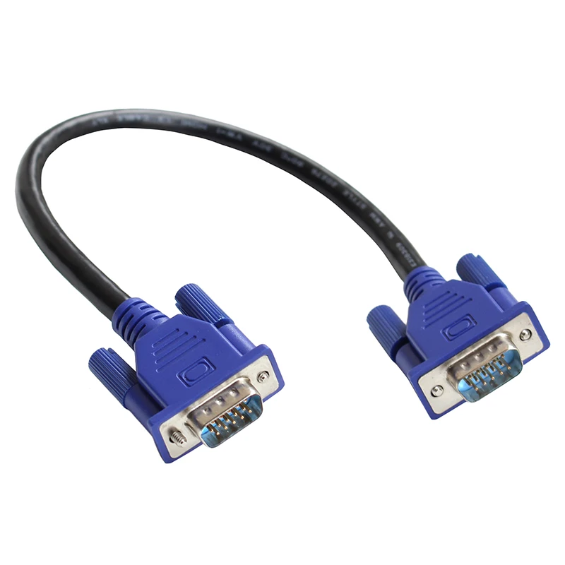 25 см HD15Pin VGA D-Sub RGB короткий видео кабель мужчин и мужчин M/M для монитора компьютера проектор