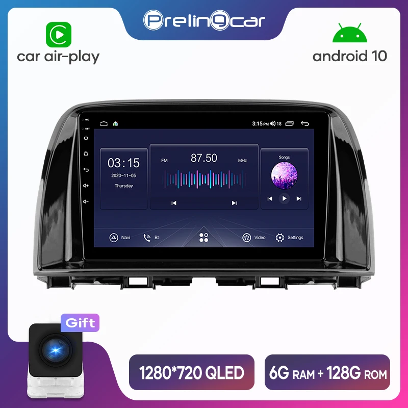 

Автомагнитола 2 Din, для Mazda CX-5 CX5 CX 5 2012-2015, Android 10, с радио, стерео, видеоплеером, GPS-навигацией, Dvd