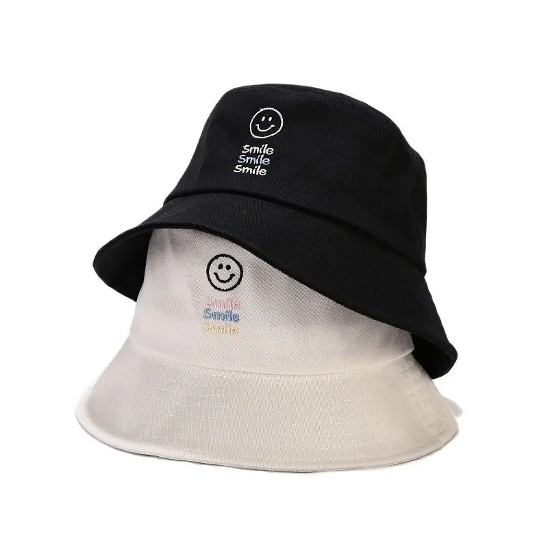 

Fashion Women Bucket Hat New Candy Colors Smile Face Sun Hat Outdoor Sports Travel Beach Caps Fishermen Hats Hip Hop Female Cap