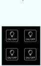 Настенный сенсорный светильник с Wi-Fi, черная стеклянная панель, синий светодиодный, для ЕС и Великобритании, универсальный, умный дом, управление телефоном, 1 комплект, 2 способа, реле, круглый
