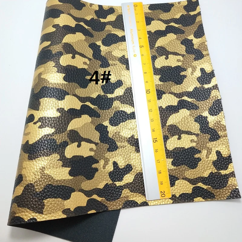 1 шт 21х29см синтетический Letaher напечатанный военный зерна PU кожа для изготовления