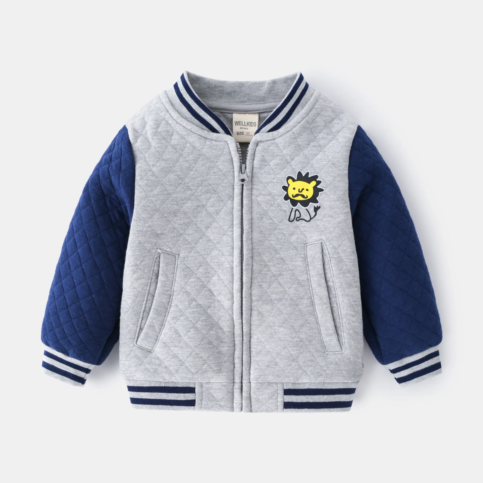 

Boys Casual Jackets Autumn Winter New Child Cotton Splicing Coats 2-7 Years Baby Boys Fashion Korean Zipper Jacket Kids Clothing
